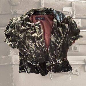 Adorable Vintage MW Silk Velvet Bolero/Top - Unique Piece for a 12P size! - EUC